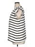 Ann Taylor LOFT Outlet 100% Polyester Stripes Ivory Sleeveless Blouse Size XL - photo 5