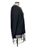 Sandro 100% Linen Color Block Solid Floral Blue Black Long Sleeve Top Size L (estimated) - photo 4