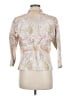 Connie Roberson Floral Ivory 3/4 Sleeve Blouse Size S - photo 2