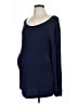 Isabel Maternity Blue Long Sleeve Top Size Lg Maternity - photo 1