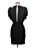 Peach Solid Black Cocktail Dress Size M - photo 2