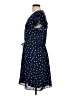 Maison Jules 100% Polyester Polka Dots Blue Casual Dress Size L - photo 5