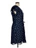 Maison Jules 100% Polyester Polka Dots Blue Casual Dress Size L - photo 4