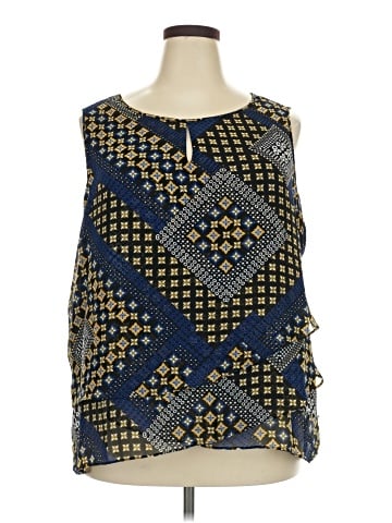 Roz & Ali Sleeveless Blouse (view 1)