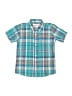 Levi's Plaid Teal Short Sleeve Button-Down Shirt Size 7 - photo 1