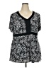 Apostrophe Black Short Sleeve Blouse Size 20 - photo 1