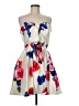B. Darlin 100% Polyester Floral Ivory Cocktail Dress Size 13 - 14 - photo 1