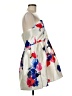 B. Darlin 100% Polyester Floral Ivory Cocktail Dress Size 13 - 14 - photo 4