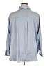 Zara 100% Polyester Solid Blue Long Sleeve Blouse Size XL - photo 2