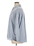 Zara 100% Polyester Solid Blue Long Sleeve Blouse Size XL - photo 5