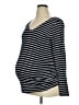Isabel Maternity Black Long Sleeve Henley Size XL Maternity - photo 1