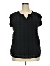 Papermoon 100% Polyester Black Short Sleeve Blouse Size XXL - photo 1