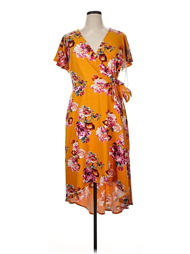 Pre-owned Fortune + Ivy Casual Dress In Orange
