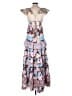 Celia B Floral Blue Casual Dress Size M - photo 2