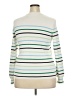 Ann Taylor LOFT Stripes White Pullover Sweater Size XXL - photo 2