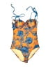 Unbranded Print Orange One Piece Swimsuit Size S - photo 1