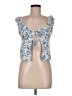 No Boundaries 100% Rayon Blue Sleeveless Blouse Size M - photo 1