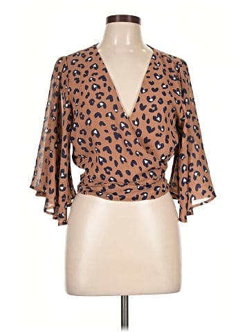 She + Sky 3/4 Sleeve Blouse (view 1)