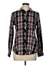 Talbots Plaid Black Long Sleeve Button-Down Shirt Size 10 - photo 1