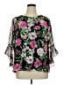 Kasper 100% Polyester Black 3/4 Sleeve Blouse Size XL - photo 1