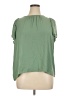Ann Taylor LOFT 100% Polyester Green Short Sleeve Blouse Size XL - photo 1