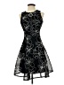DKNY 100% Polyester Graphic Black Cocktail Dress Size 2 - photo 1