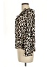 Zara Basic Animal Print Ivory 3/4 Sleeve Blouse Size M - photo 5