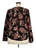 Knox Rose Floral Black Long Sleeve Blouse Size XXL - photo 2