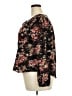 Knox Rose Floral Black Long Sleeve Blouse Size XXL - photo 5