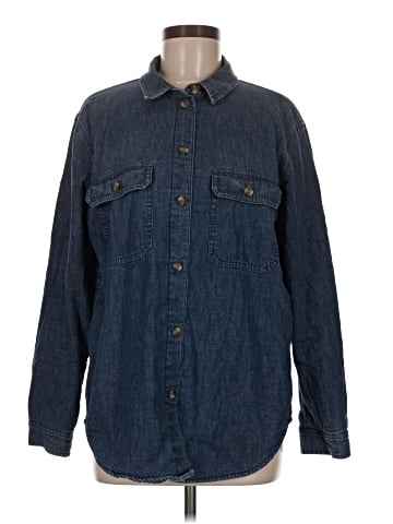 American Eagle Outfitters Long Sleeve Button-Down Shirt (view 1)