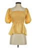 Sugarfox Yellow Short Sleeve Blouse Size S - photo 1