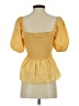 Sugarfox Yellow Short Sleeve Blouse Size S - photo 2