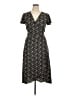 Ann Taylor LOFT 100% Polyester Floral Black Casual Dress Size 14 - photo 1