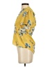 Mine 100% Polyester Floral Yellow Short Sleeve Blouse Size S - photo 5