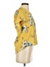 Mine 100% Polyester Floral Yellow Short Sleeve Blouse Size S - photo 4
