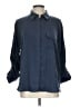 Pleione 100% Polyester Solid Blue Long Sleeve Blouse Size L - photo 1