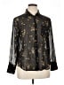 Zara Basic Stars Black Long Sleeve Blouse Size XL - photo 1