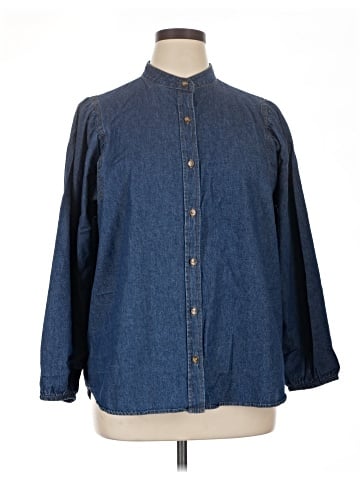 Anne Klein Long Sleeve Button-Down Shirt (view 1)