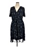 DKNY 100% Polyester Blue Casual Dress Size 14w - photo 1