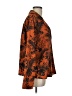 Future Collective 100% Polyester Tropical Orange Long Sleeve Blouse Size L - photo 4