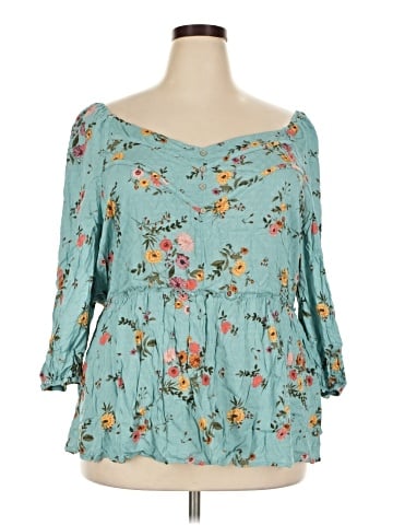 Maurices 3/4 Sleeve Blouse (view 1)