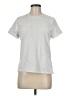 Athleta 100% Cotton Solid Silver Short Sleeve T-Shirt Size M - photo 1