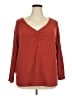 Terra & Sky Red Long Sleeve Blouse Size 3X - photo 1