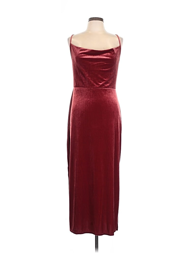 Pre-owned Taylor Cocktail Dress In Burgundy