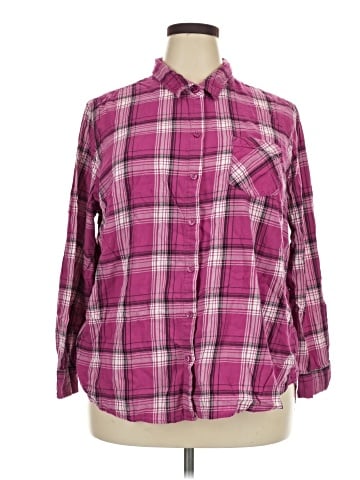 Faded Glory 3/4 Sleeve Button-Down Shirt (view 1)
