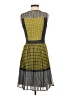Halogen 100% Polyester Houndstooth Yellow Cocktail Dress Size 2 (petite) - photo 2