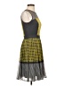 Halogen 100% Polyester Houndstooth Yellow Cocktail Dress Size 2 (petite) - photo 4