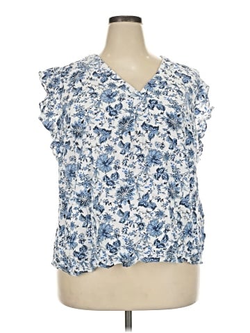 Jones New York Short Sleeve Blouse (view 1)