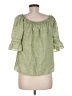Max Studio 100% Cotton Green 3/4 Sleeve Blouse Size M - photo 2