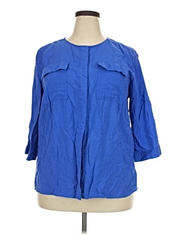 Beverly Drive 3/4 Sleeve Button-Down Shirt (view 1)